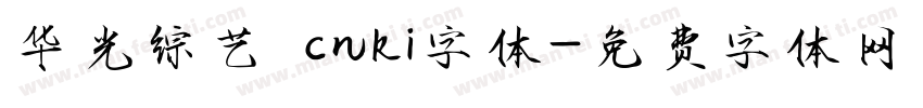 华光综艺 cnki字体字体转换